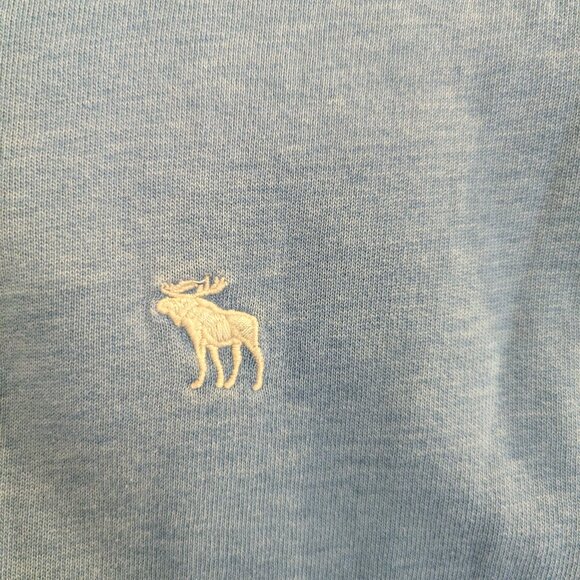 Abercrombie & Fitch Blue Distressed Zip Hoodie Sweatshirt with - Women's Size XS - Picture 2 of 4